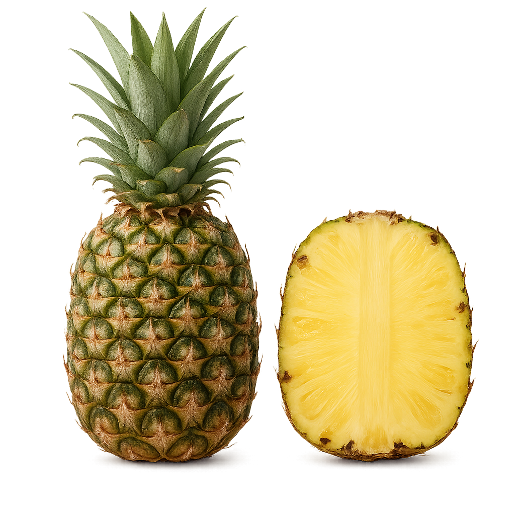 świeży dojrzały ananas boxujemy.