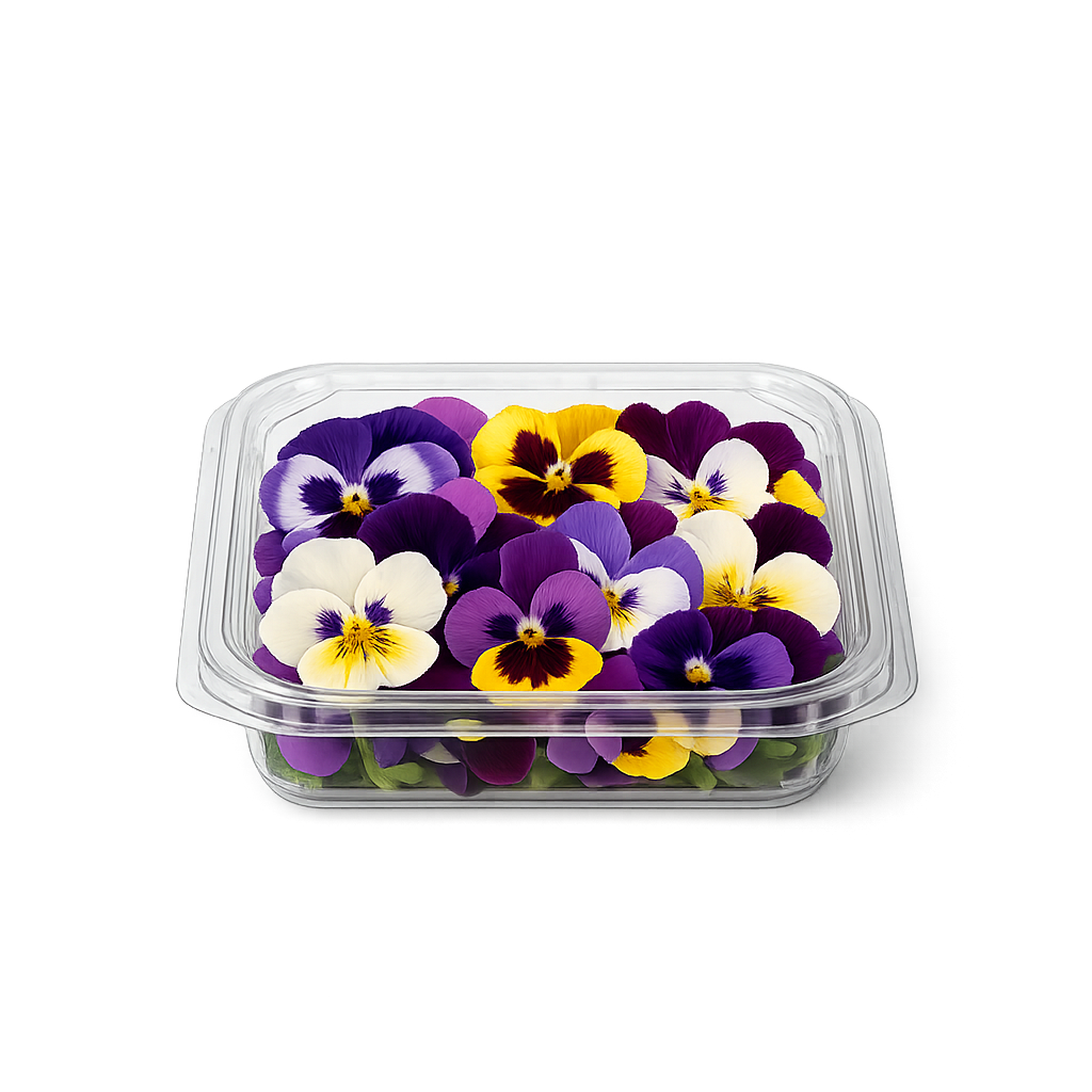 bratek jadalny świeże kwiaty dekoracyjne do tortu i sałatek boxujemy