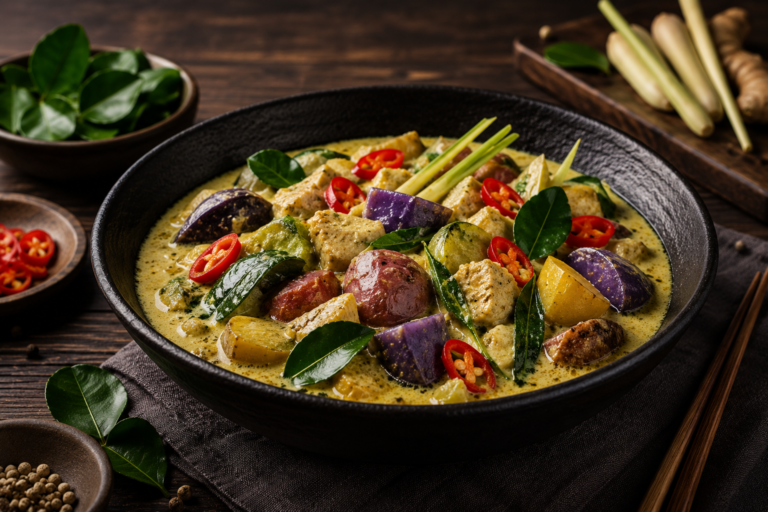 Kolorowe azjatyckie curry z ziemniakami Trio Smaków